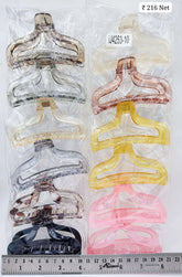 Impression Colored Acrylic Hair Clutcher (Pack of 12)